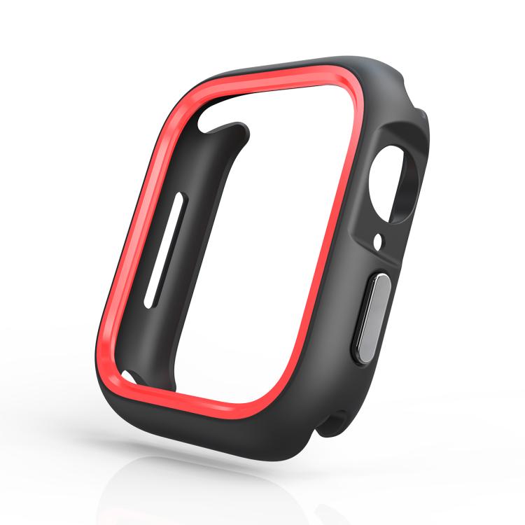 For Apple Watch Series 6 / 5 / 4 / SE 3 / SE 2 / SE 1 44mm / 9 / 8 / 7 45mm Two-Color Half Wrap PC Protective Case(Red) by bashfashion