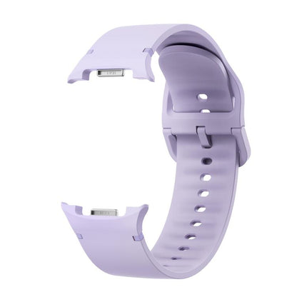 For Samsung Galaxy Watch8 / Watch8 Classic Solid Color Stitched Silicone Watch Band, Size:M(Official Purple) by bashfashion