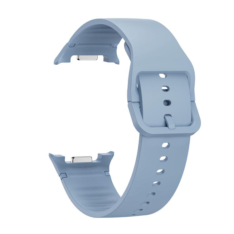 For Samsung Galaxy Watch8 / Watch8 Classic Solid Color Stitched Silicone Watch Band, Size:M(Jewel Blue) by bashfashion