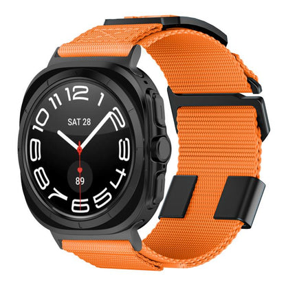 For Samsung Galaxy Watch Ultra 47mm / Ultra 2025 Kalebol Braided Nylon Sport Watch Band(Orange) by Kalebol