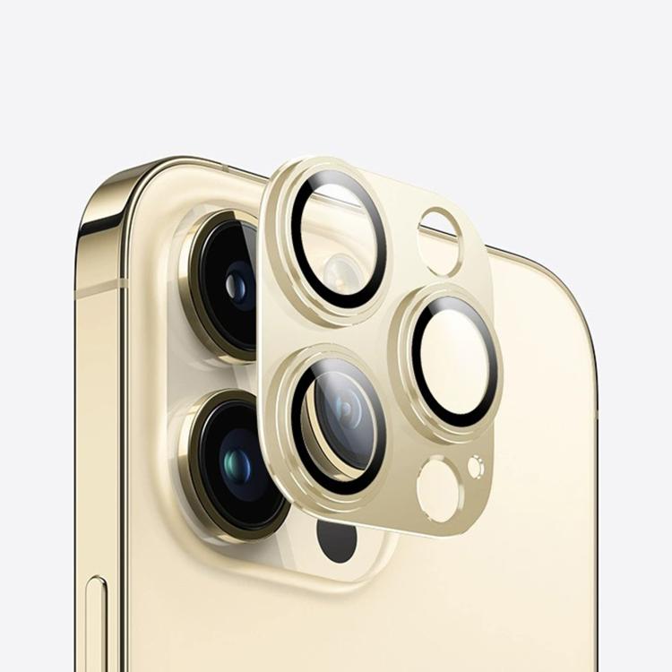 For iPhone 14 Pro Max Kalebol Precise Alignment Stepped Eagle Eye Metal Lens Film(Gold) by Kalebol
