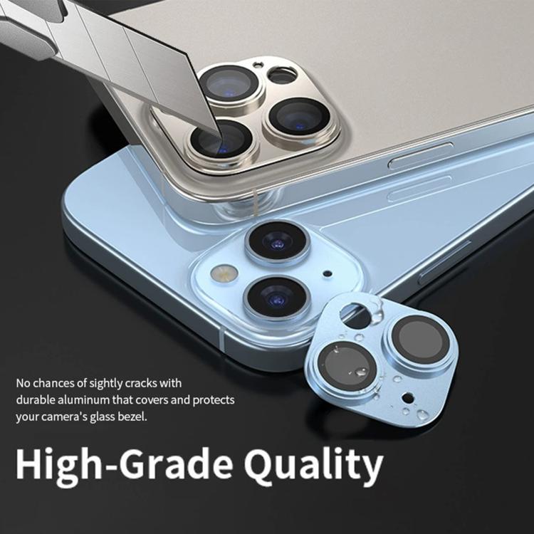 For iPhone 14 Pro Kalebol Precise Alignment Stepped Eagle Eye Metal Lens Film(Black) by Kalebol