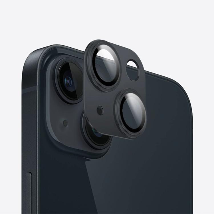 For iPhone 14 Plus Kalebol Precise Alignment Stepped Eagle Eye Metal Lens Film(Black) by Kalebol