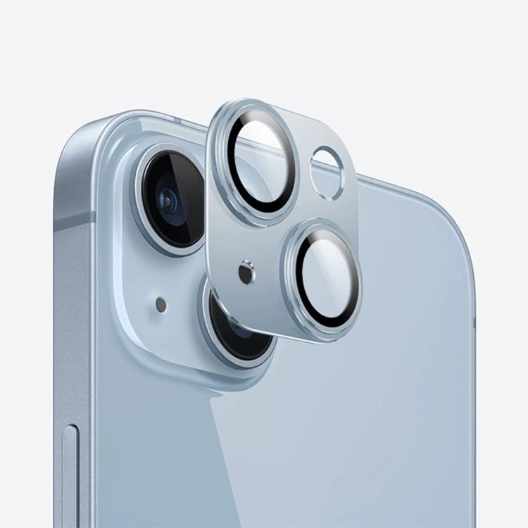 For iPhone 14 Kalebol Precise Alignment Stepped Eagle Eye Metal Lens Film(Blue) by Kalebol