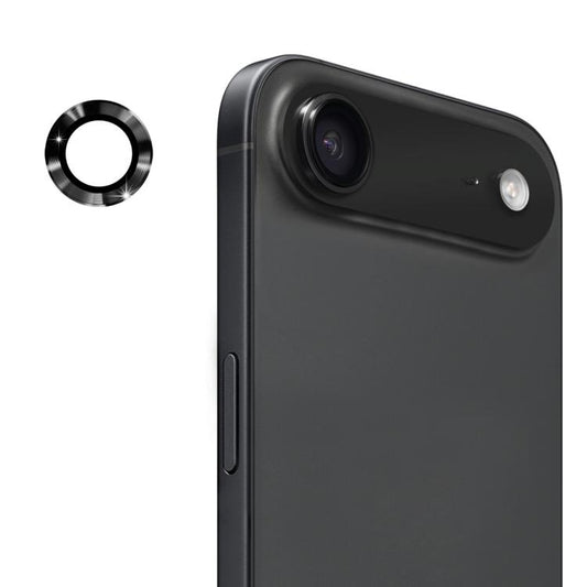 For iPhone Air ENKAY 9H Rear Lens Aluminium Alloy Tempered Glass Film(Black) by ENKAY