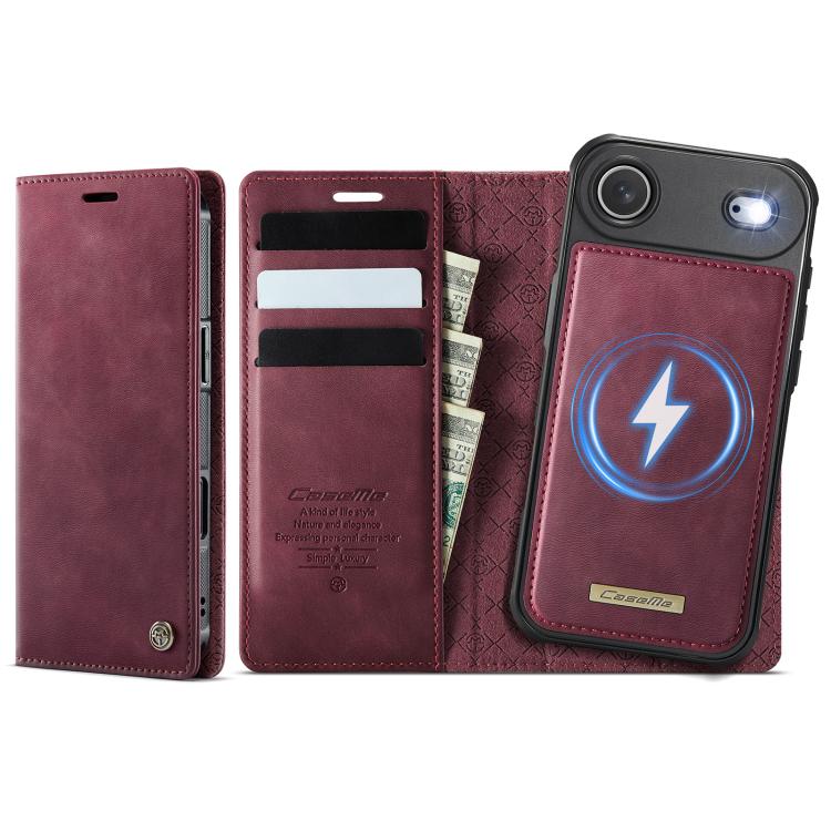 For iPhone Air CaseMe C49 MagSafe RFID Blocking Detachable Wallet Leather Phone Case(Red) by CaseMe