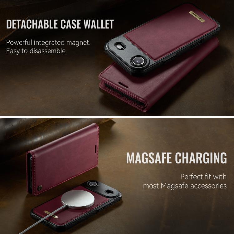 For iPhone Air CaseMe C49 MagSafe RFID Blocking Detachable Wallet Leather Phone Case(Red) by CaseMe