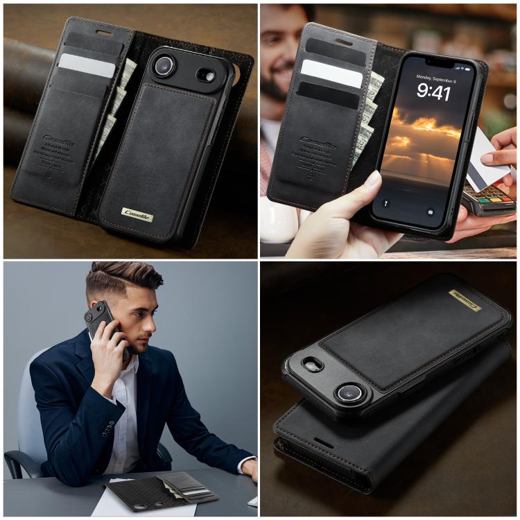 For iPhone Air CaseMe C49 MagSafe RFID Blocking Detachable Wallet Leather Phone Case(Black) by CaseMe