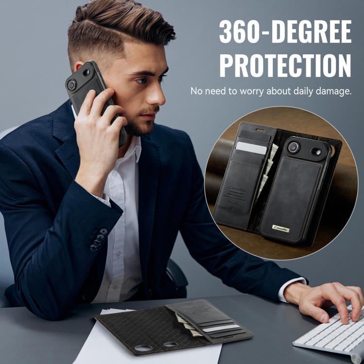 For iPhone Air CaseMe C49 MagSafe RFID Blocking Detachable Wallet Leather Phone Case(Black) by CaseMe