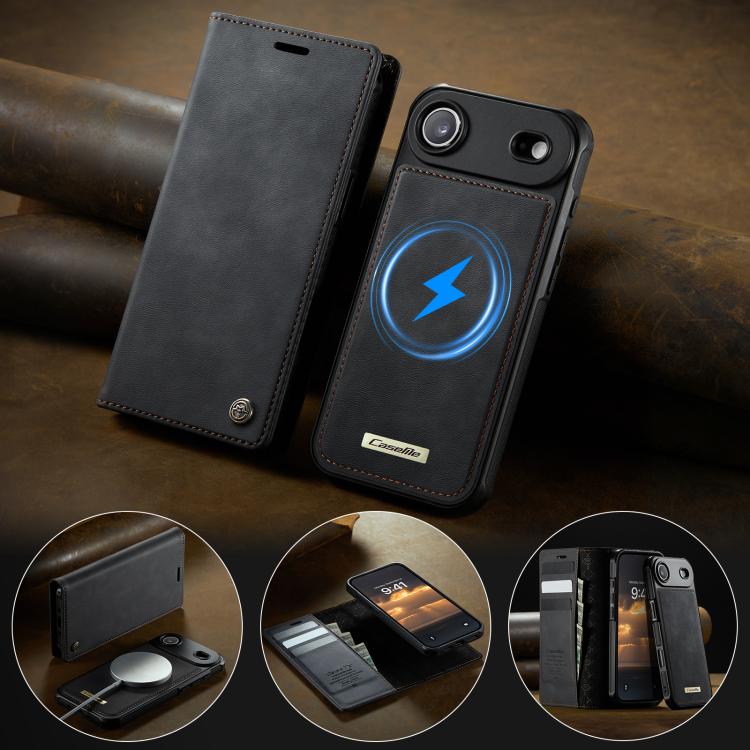 For iPhone Air CaseMe C49 MagSafe RFID Blocking Detachable Wallet Leather Phone Case(Black) by CaseMe