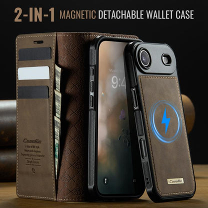 For iPhone Air CaseMe C49 MagSafe RFID Blocking Detachable Wallet Leather Phone Case(Coffee) by CaseMe
