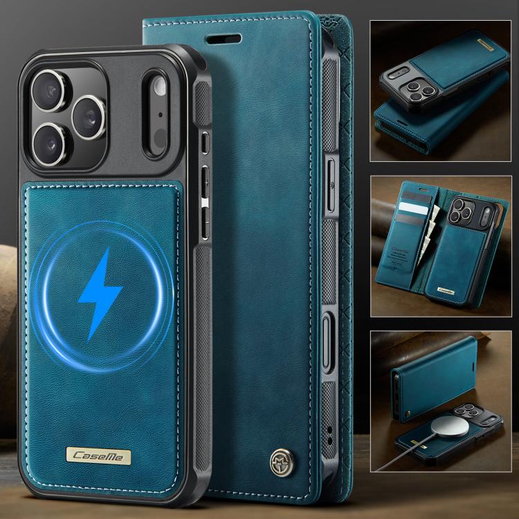 For iPhone 17 Pro CaseMe C49 MagSafe RFID Blocking Detachable Wallet Leather Phone Case(Green) by CaseMe