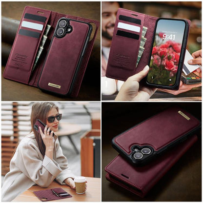 For iPhone 17 CaseMe C49 MagSafe RFID Blocking Detachable Wallet Leather Phone Case(Red) by CaseMe