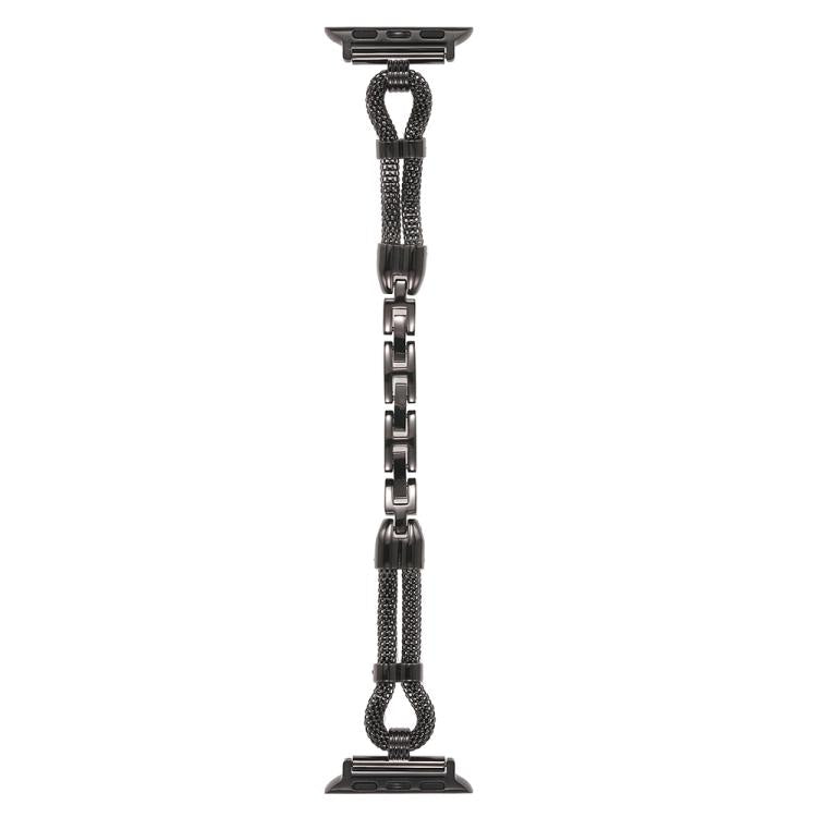 For Apple Watch 46mm / 49mm / 45mm / 44mm Copper Chain Metal Watch Band(Black) by bashfashion