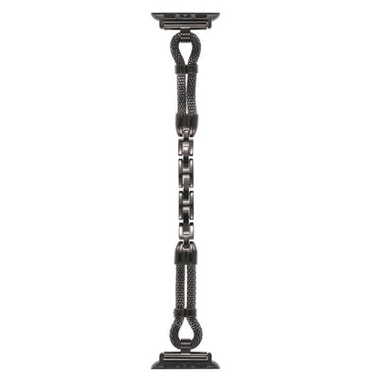 For Apple Watch 46mm / 49mm / 45mm / 44mm Copper Chain Metal Watch Band(Black) by bashfashion