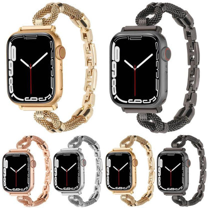 For Apple Watch 46mm / 49mm / 45mm / 44mm Copper Chain Metal Watch Band(Black) by bashfashion