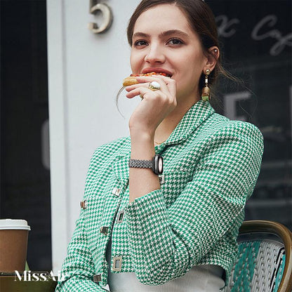 For Apple Watch 46mm / 49mm / 45mm / 44mm Rhombic Diamond Zinc Alloy Watch Band(Black) by bashfashion