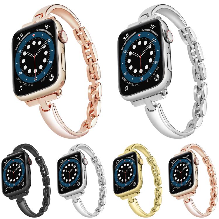 For Apple Watch 46mm / 49mm / 45mm / 44mm Metal Bracelets Zinc Alloy Watch Band(Black) by bashfashion