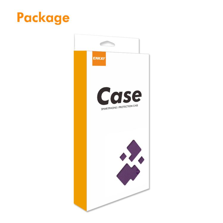 For iPhone 17 Pro ENKAY RFID Blocking Wallet Kickstand Litchi Texture Leather Phone Case(Purple) by ENKAY