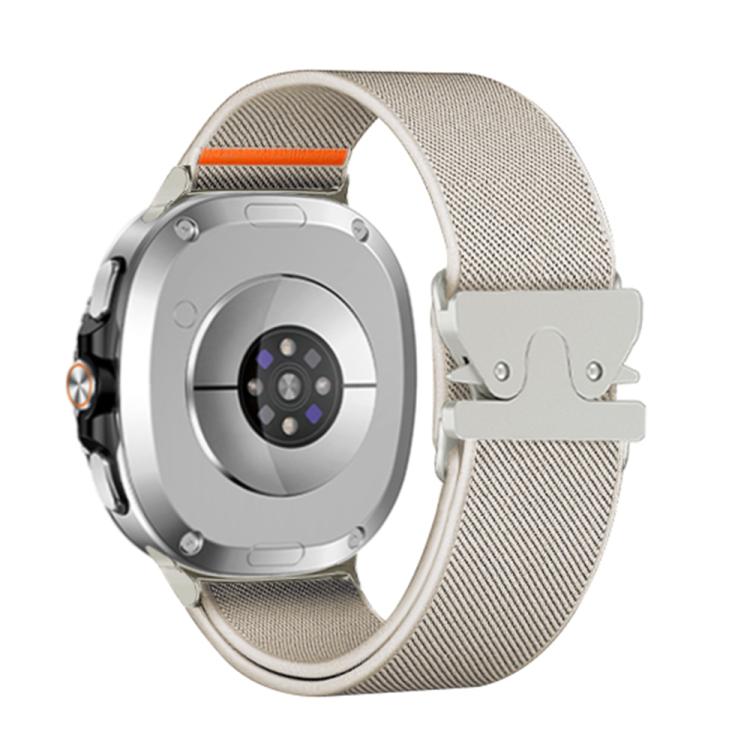 For Samsung Galaxy Watch8 / Watch8 Classic Parachute Buckle Stretch Nylon Watch Band(Starlight) by bashfashion