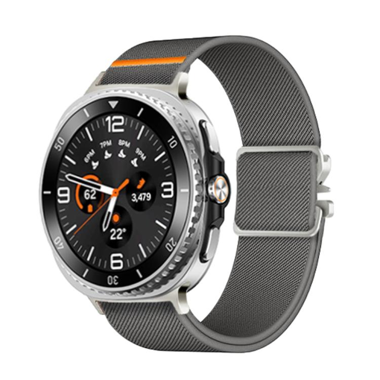 For Samsung Galaxy Watch8 / Watch8 Classic Parachute Buckle Stretch Nylon Watch Band(Dark Gray) by bashfashion