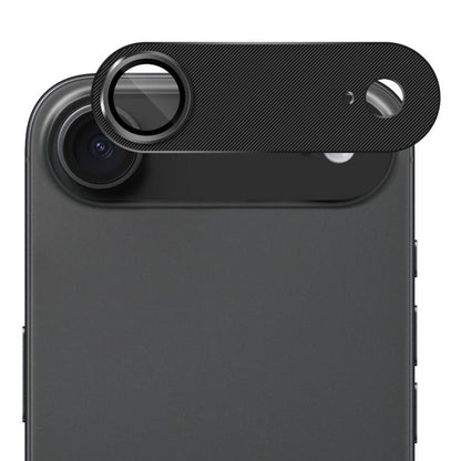 For iPhone Air ENKAY CD Texture Aluminium Alloy Tempered Glass Lens Cover Film(Black) by ENKAY