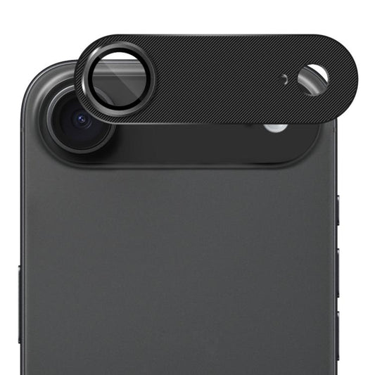For iPhone Air ENKAY CD Texture Aluminium Alloy Tempered Glass Lens Cover Film(Black) by ENKAY