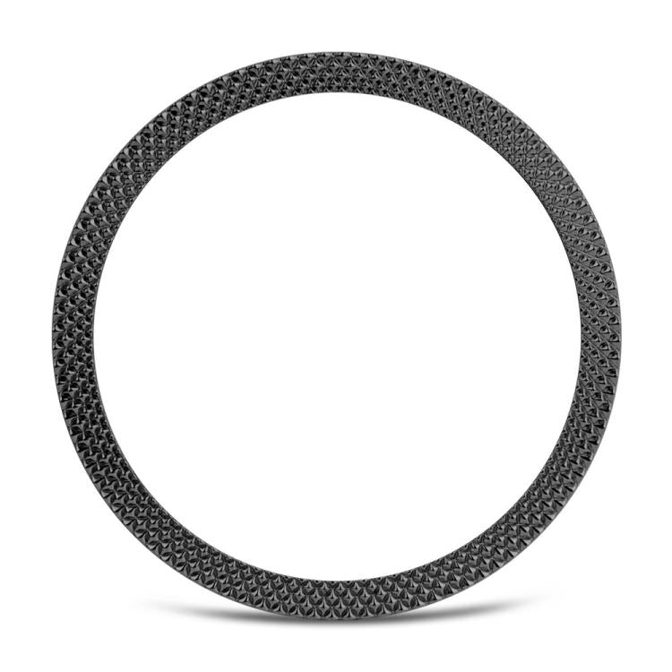 For Samsung Galaxy Watch8 44mm Rhombic Texture Bezel and Solid Color Stitched Silicone Watch Band(Dark Gray Black) by bashfashion