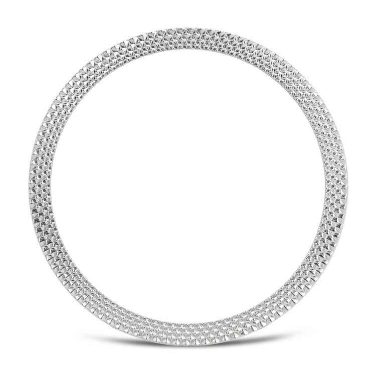 For Samsung Galaxy Watch8 40mm Rhombic Texture Bezel and Solid Color Stitched Silicone Watch Band(Gray Silver) by bashfashion