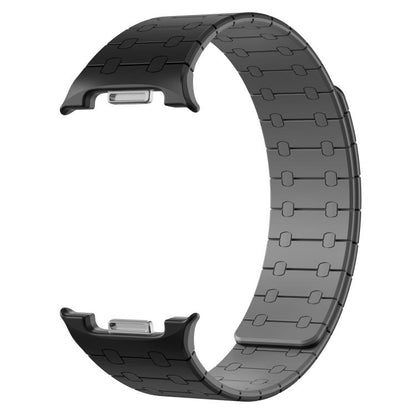 For Samsung Galaxy Watch8 / Watch8 Classic Integrated Magnetic Silicone Watch Band(Black+Gray) by bashfashion