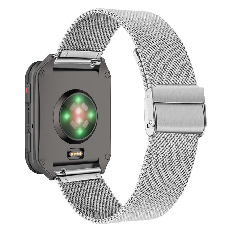For Garmin Venu X1 Double Buckle Milanese Stainless Steel Watch Band(Silver) by bashfashion