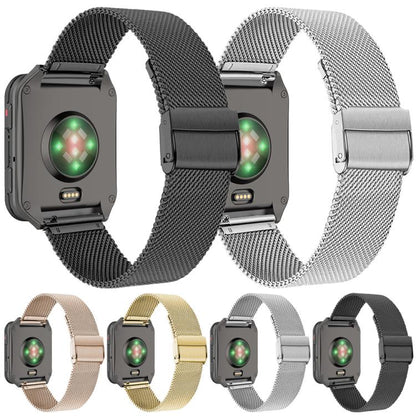 For Garmin Venu X1 Double Buckle Milanese Stainless Steel Watch Band(Gold) by bashfashion