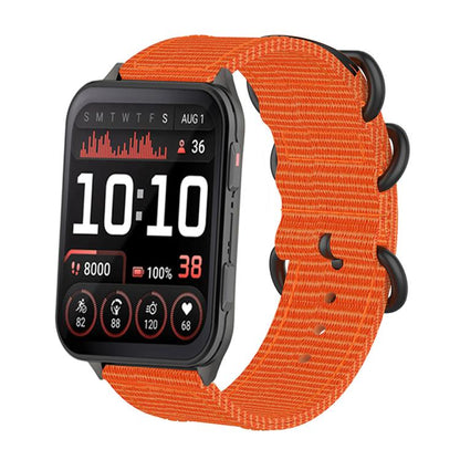 For Garmin Venu X1 Ring Buckle Nylon Canvas Watch Band(Orange) by bashfashion