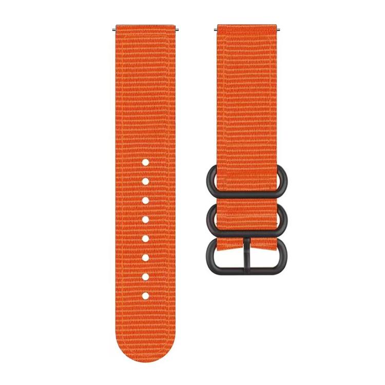 For Garmin Venu X1 Ring Buckle Nylon Canvas Watch Band(Orange) by bashfashion