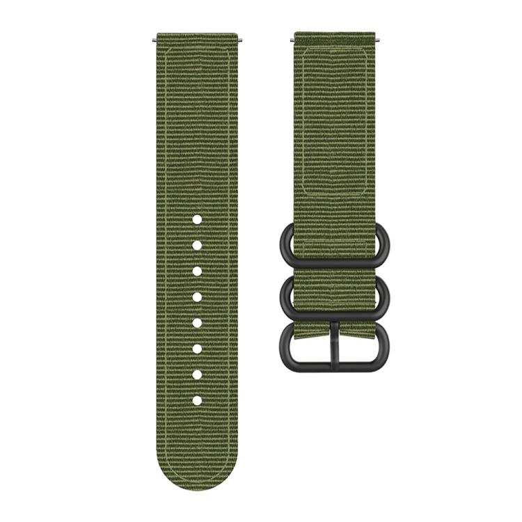 For Garmin Venu X1 Ring Buckle Nylon Canvas Watch Band(Army Green) by bashfashion