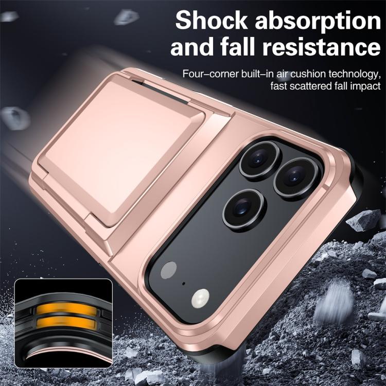 For iPhone 17 Pro Max Kalebol Flip Card Wallet Holder Shockproof Phone Case(Gray) by Kalebol