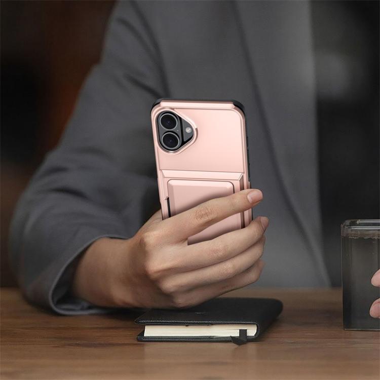 For iPhone 17 Kalebol Flip Card Wallet Holder Shockproof Phone Case(Red) by Kalebol