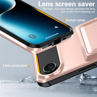 For iPhone Air Kalebol Flip Card Wallet Holder Shockproof Phone Case(Blue) by Kalebol