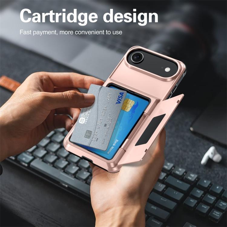 For iPhone Air Kalebol Flip Card Wallet Holder Shockproof Phone Case(Blue) by Kalebol