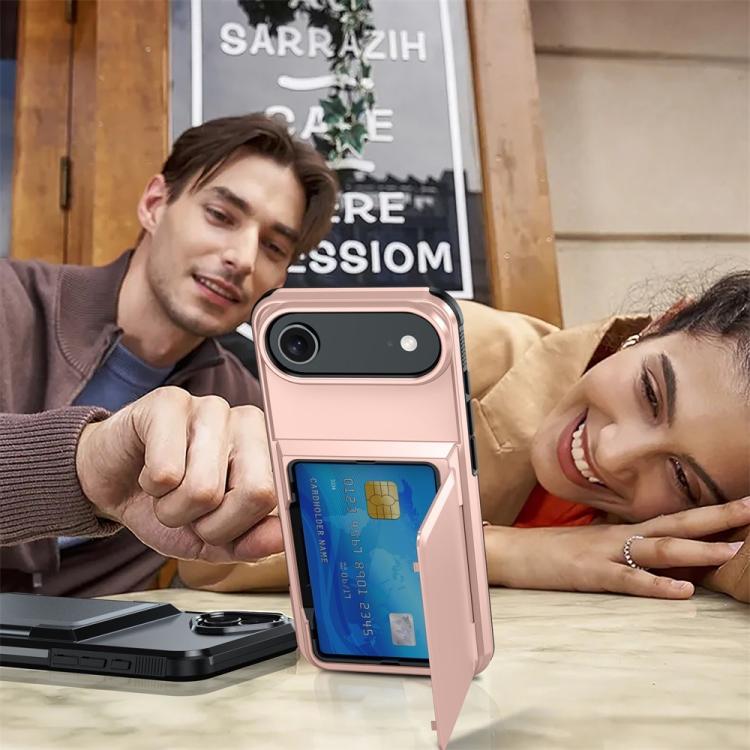 For iPhone Air Kalebol Flip Card Wallet Holder Shockproof Phone Case(Gray) by Kalebol