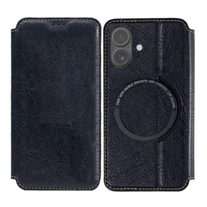 For iPhone 17 Kalebol Flip Card Slot MagSafe Leather Phone Case(Black) by Kalebol