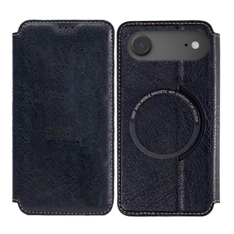 For iPhone Air Kalebol Flip Card Slot MagSafe Leather Phone Case(Black) by Kalebol