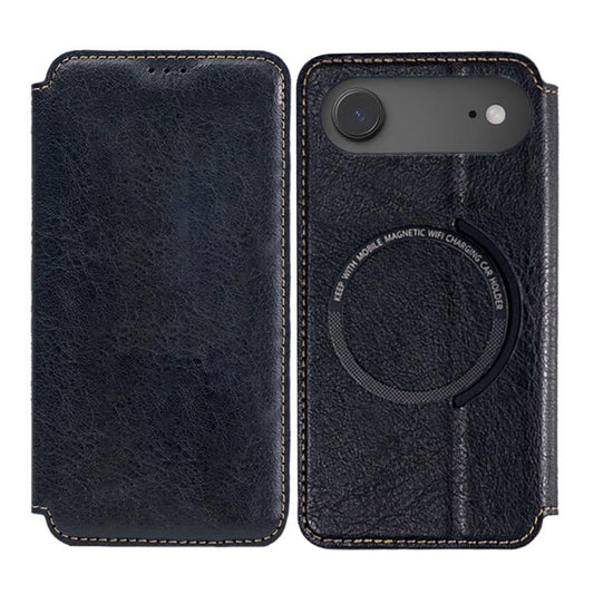 For iPhone Air Kalebol Flip Card Slot MagSafe Leather Phone Case(Black) by Kalebol