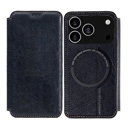 For iPhone 17 Pro Kalebol Flip Card Slot MagSafe Leather Phone Case(Black) by Kalebol