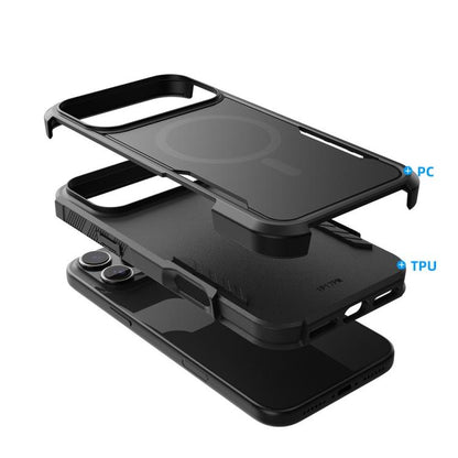 For iPhone 17 Pro Kalebol 2 in 1 Matte MagSafe Shockproof Phone Case by Kalebol