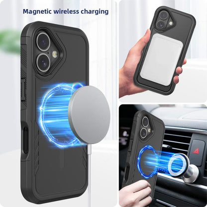 For iPhone 17 Kalebol 2 in 1 Matte MagSafe Shockproof Phone Case by Kalebol