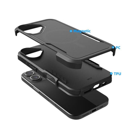 For iPhone 17 Kalebol 2 in 1 Matte MagSafe Shockproof Phone Case by Kalebol