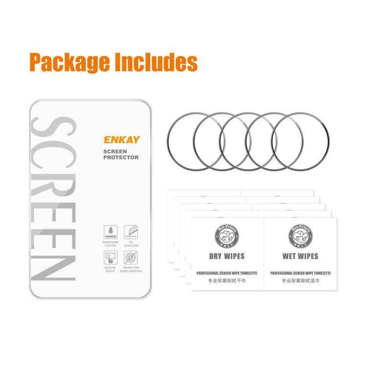 For OnePlus Watch 3 46mm 5pcs ENKAY 3D Full Coverage Soft PC Edge PMMA HD Screen Protector Film by ENKAY