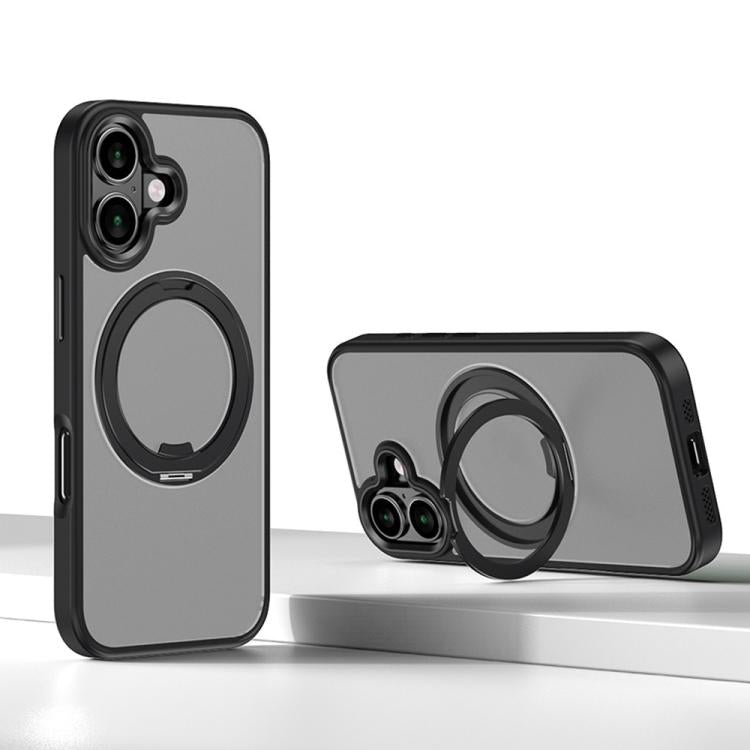 For iPhone 17 Kalebol Rotating Magnetic Holder MagSafe Phone Case(Black) by Kalebol