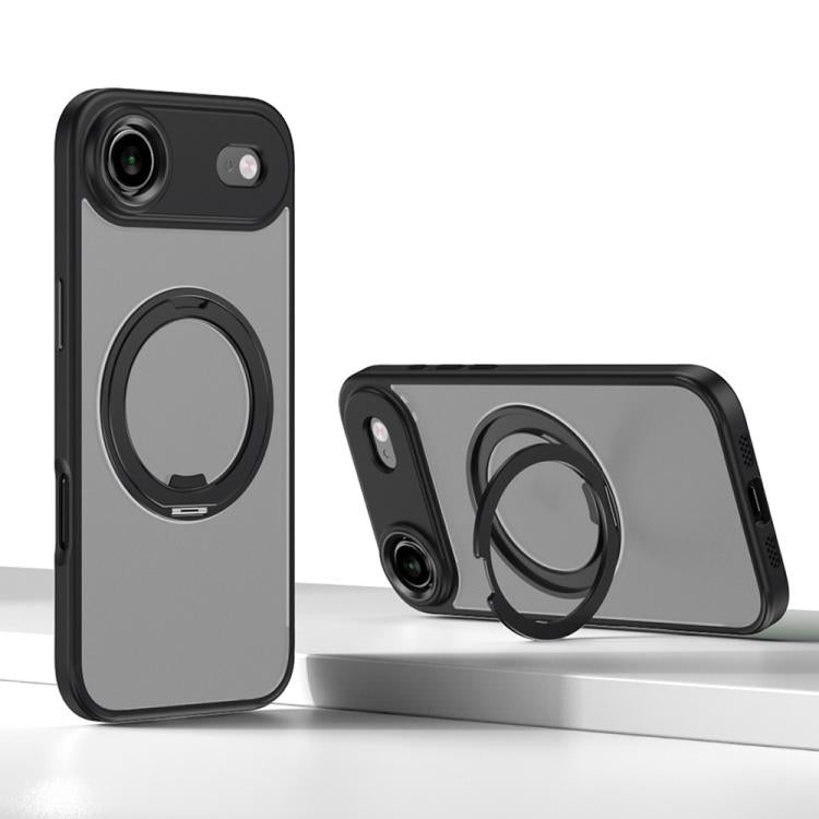 For iPhone Air Kalebol Rotating Magnetic Holder MagSafe Phone Case(Black) by Kalebol